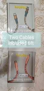 heyday Three Charging Cables 6ft For iPhone / iPad Type C to 8-Pin - Picture 1 of 3