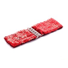 Women Fashion Sexy Glitter Sequins Elastic Belt Wide Waistband Stretchy Girdle