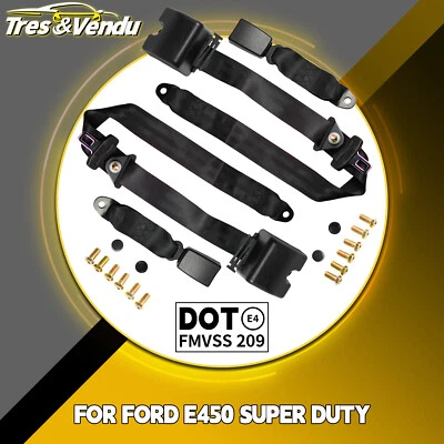 2 Set 3 Point Seat Belt for Ford E450 Super Duty Stripped Chassis - Image 1 of 4