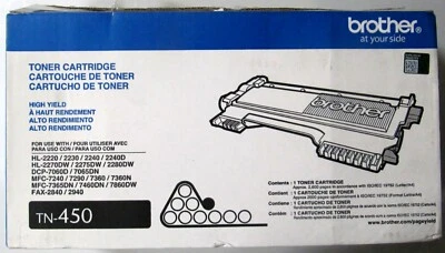 Toner Brother genuíno fabricante de equipamento original TN450 alto rendimento TN-450 - Imagem 1 de 4