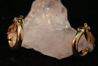 Vergoldete Ohrringe Creole Clipser Modeschmuck  - Bild 1 von 4