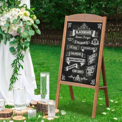 Sidewalk Chalkboard Large Tall Professional Magnetic Surface 2-Sided Sign Menu - Image 1 of 4