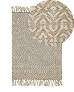 Jute Runner Rug 50 x 80 cm Beige POZANTI - Picture 1 of 6