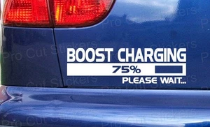 Boost Charging Turbo Super Charger Funny Car Bumper Stickers Decals JDM DUB - Picture 1 of 2