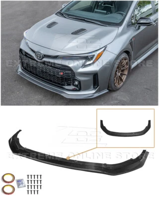 GR Style CARBON FIBER Front Bumper Lip Splitter For 23-24 Toyota GR Corolla - Image 1 of 4