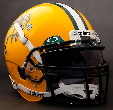 *CUSTOM* NORTH DAKOTA STATE BISON Schutt XP Authentic GAMEDAY Football Helmet Cover