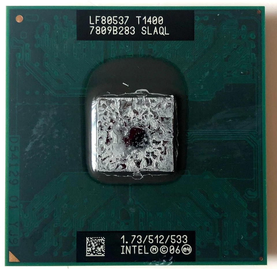 Procesador Intel Dual Core Mobile T1400 1.73GHz/512 KB/533 MHz SLAQL - Imagen 1 de 1