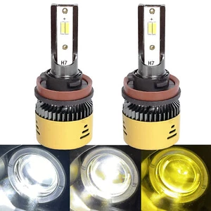 H11 3000K LED Kit Headlight Bulb Switchback 3K 4K 6K White Yellow + Strobe Light - Picture 1 of 5