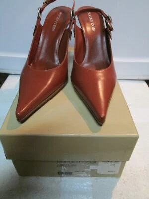 Correas de cuero liso marrón Segio Rossi talla 7 B NUEVAS $475 Foto 1 de 4