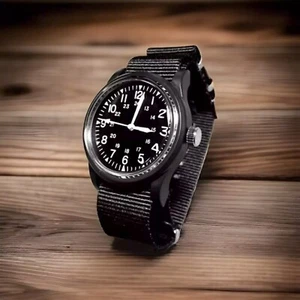 Military Style Watch black color from Japan - Picture 1 of 6