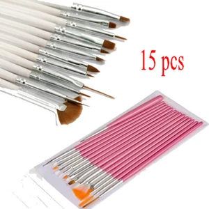 15PCS Nail Pens UV Gel Design Painting Art Brush Set Salon Manicure DIY Tool US - Picture 1 of 13