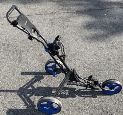 CP Golf Go Plus Push Pull Walker Cart 3 Wheel With Cup Holder Fully Collapsible - Image 1 of 4