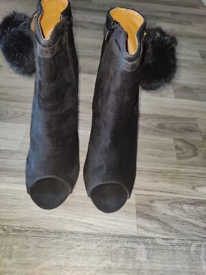 Botas Shoe Republic LA negras de 4 pulgadas de tacón alto de gamuza sintética para mujer talla 11 Foto 1 de 4