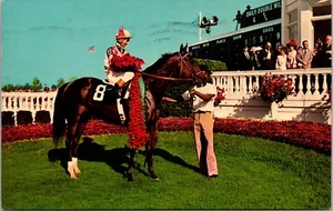 Gewinner des Kentucky Derby Louisville Kentucky Chrome Postkarte D1 - Bild 1 von 3