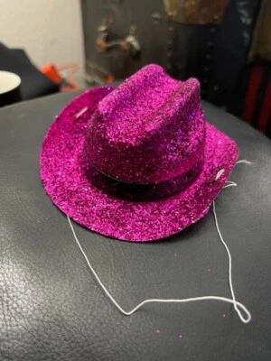 Mini Sombrero de Vaquero Rosa Brillo Amscan Disfraz Accesorio Fiesta Suministro ¡Nuevo! Foto 1 de 2