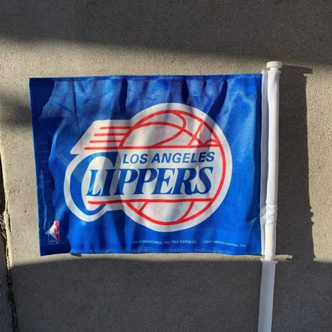 Los Angeles Clippers NBA Car Flag White Pole Cover