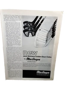 1971 MacGregor Jack Nicklaus Golden Bear Golf Clubs Original Print Ad 70s - Picture 1 of 1