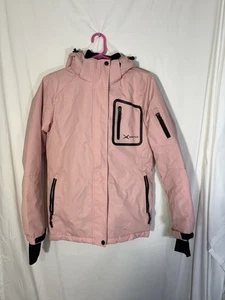 Arctix Pink Black Insulated Quilted Lined Long Sleeve Hooded Jacket Coat XS - Picture 1 of 8