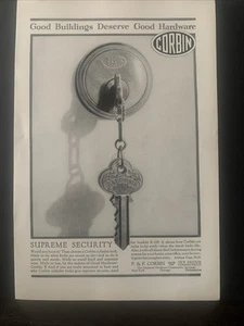 Anuncio de Corbin Supreme Security 1928 vintage - Imagen 1 de 2