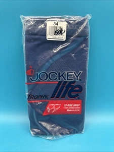 Vintage 1984 Jockey Life Trophy Mens Brief Lo Low Rise Size 34 Blue NEW NIP - Picture 1 of 3