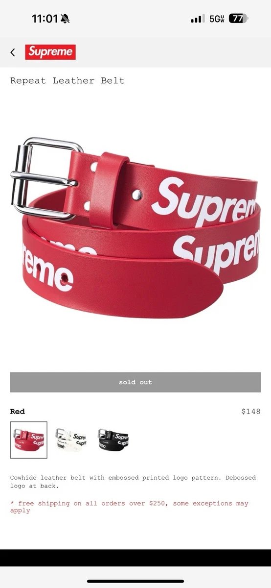 Supreme Leather Belts for Men for sale - eBay