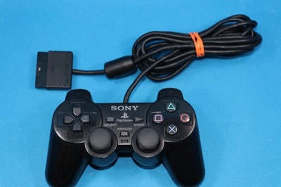 OEM PLAYSTATION 2 PS2 DUALSHOCK 2 CONTROLADOR GAMEPAD SCPH-10010 NEGRO PROBADO G Foto 1 de 3