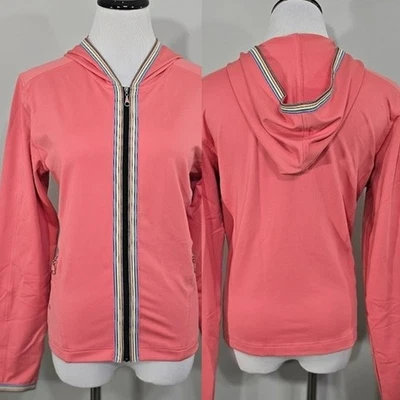 Nos Vintage Tail Golf Tennis Activewear Coral Hooded Jacket Full Zip M Womens - Image 1 of 4