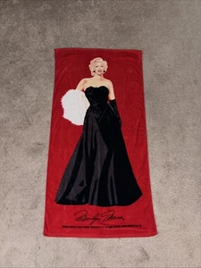 MARILYN MONROE Beach Towel Hollywood New Condition Red 58 x 30 1988 - Picture 1 of 8