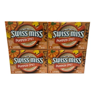 Lot of 4 (8-Packet) Boxes Swiss Miss Pumpkin Spice Hot Cocoa Mix 32 Packet 2026 - Image 1 of 4