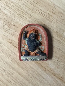 MONGOLIAN TIBETAN BUDDHIST HANDMADE CLAY TSA TSA of a VAJRAPANI - Picture 1 of 4