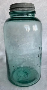 ANTIKES BOYDS PERFECT MASON 1/2 GALLONE GLAS = MIT ZINKDECKEL = #4 - Bild 1 von 8