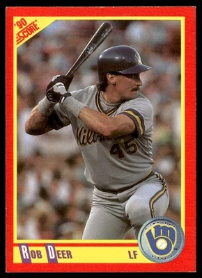 1990 Score Rob Deer Milwaukee Brewers #390 - Image 1 of 2
