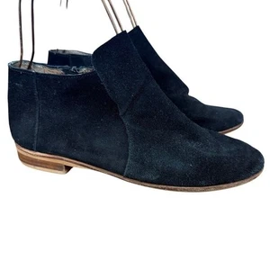 Jeffrey Campbell Suede Leather Black Ankle Boots Booties Side Zip Shoes sz 9 - Picture 1 of 16