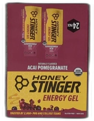 Gel energético orgánico Honey Stinger, acai y granada, 1,1 onza (paquete de 24) Foto 1 de 4