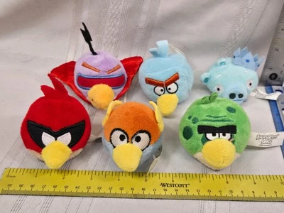 Lote de 6 Angry Birds Dedo Marioneta Lápiz Topper Peluche Juguete Pájaro Foto 1 de 3