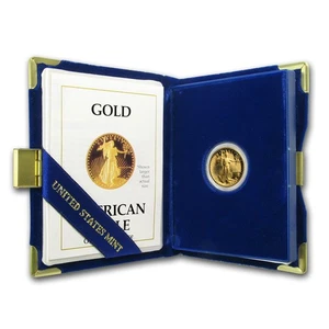 1988-P 1/10 oz Proof American Gold Eagle (w/Box & COA) - Picture 1 of 5