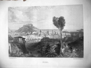 NIZZA Voyage pittoresque en Italie.A.de MUSSET 1860 ca FRANCIA - Imagen 1 de 1