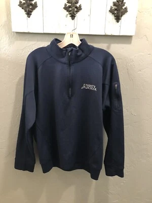 Sudadera Trinity School Sport Tek 1/2 Cremallera Azul Oscuro M Con Bolsillo en el Brazo Foto 1 de 4