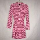 Gap Pink White Striped Collared Dress Size XS