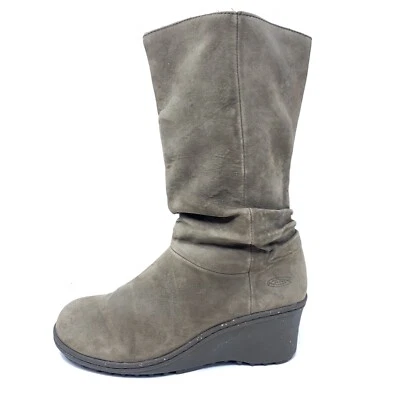 Botas de invierno Keen de cuero suave a media pantorrilla para mujer talla 6,5 M botas de tacón de cuña 1007695 Foto 1 de 4