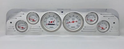 GMC Truck 1966 calibre 6 tablero juego de inserción Billet aluminio blanco Foto 1 de 4