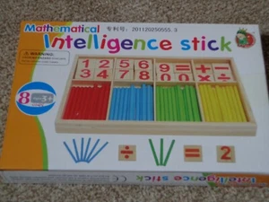 Palos de Inteligencia Matemática NUEVOS números de madera tarjetas y varillas edades 3+ - Imagen 1 de 2