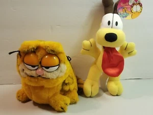 Vintage Dakin Garfield Bean Bag Sits 1981 Plush + (No Date) Odie Russel Stover - Picture 1 of 20