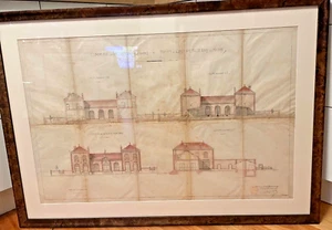 Perdrigé Commune de Desordenado Dibujado a Mano Francés Anticuario Arquitectónico 1885 - Imagen 1 de 2