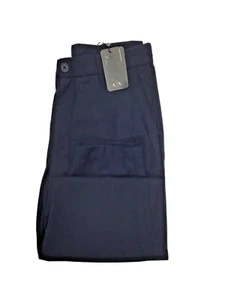 $130 Armani Exchange Men's Trousers Pants Textured Fabric Flat Front Navy 33 - Picture 1 of 3