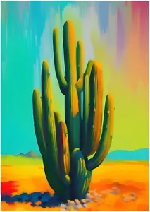 ROCCO Cactus Desert Cacti Poster Print Wall Art A0 A1 A2 A3 A4 - Picture 1 of 5