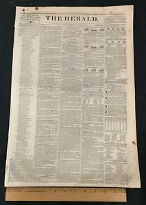 *APRIL 6, 1837* THE HERALD VOLUME II, NO.332 PAGES 1-4 NEWSPAPER 5/7 (AS) 7620 - Picture 1 of 3