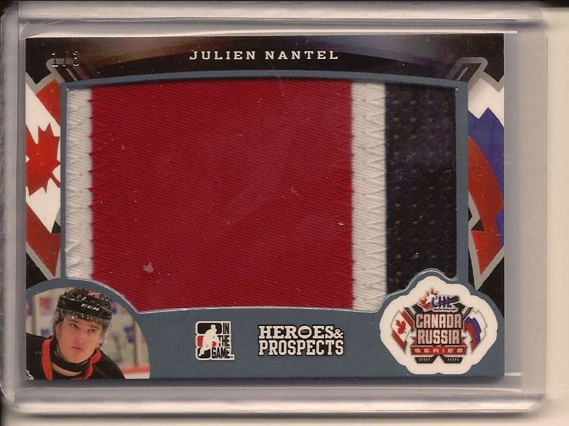 JULIEN NANTEL 2015-16 LEAF ITG HEROES & PROSPECTS GAME USED PATCH /3 - Image 1 of 1