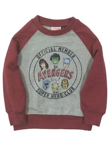 Avengers Toddler Boys Gray & Red Superhero Club Sweatshirt Sweat Shirt - Picture 1 of 1