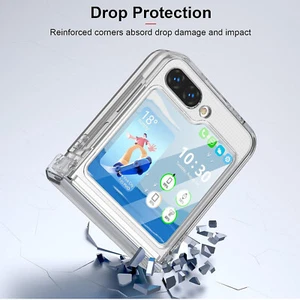 For Samsung Galaxy Z Flip 7 5G/6/5/4/3 Slim Clear Phone Hinge Protection Case - Picture 1 of 6